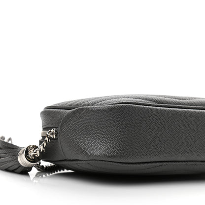 Saint Laurent Grain De Poudre Matelasse Monogram Mini Lou Camera Bag Asphalt 9 of 14