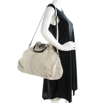 Celine Python Frame Tote White 2 of 7
