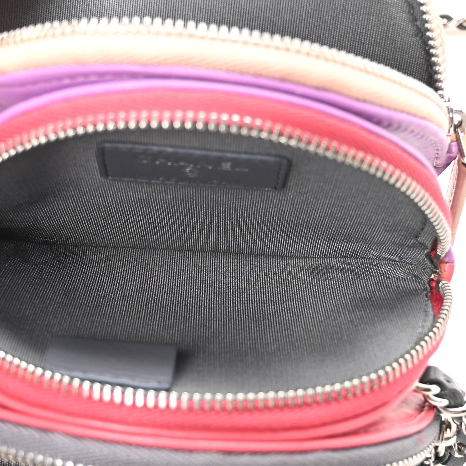 Chanel Lambskin Quilted Round Clutch With Chain Grey Multicolor 5 of 10