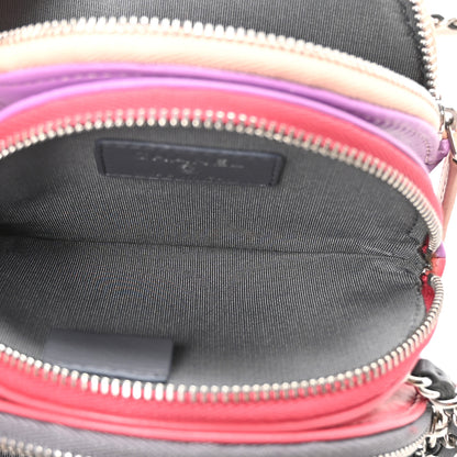 Chanel Lambskin Quilted Round Clutch With Chain Grey Multicolor 5 of 10