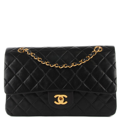 Chanel Lambskin Quilted Medium Double Flap Black 1 of 9