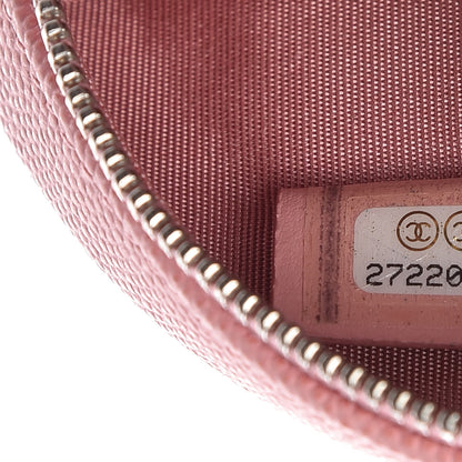Chanel Caviar Quilted Filigree Round Clutch With Chain Pink White 7 of 7