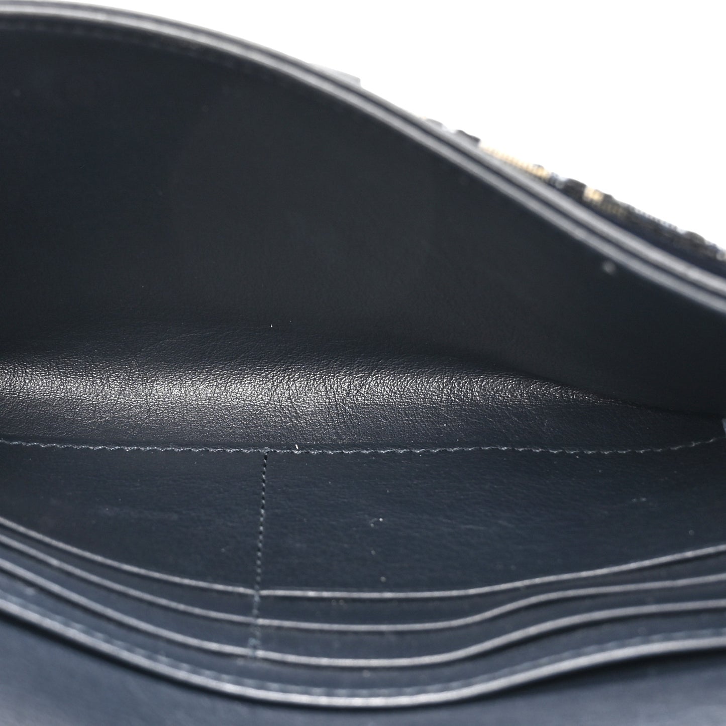 Oblique Saddle Chain Long Wallet Blue