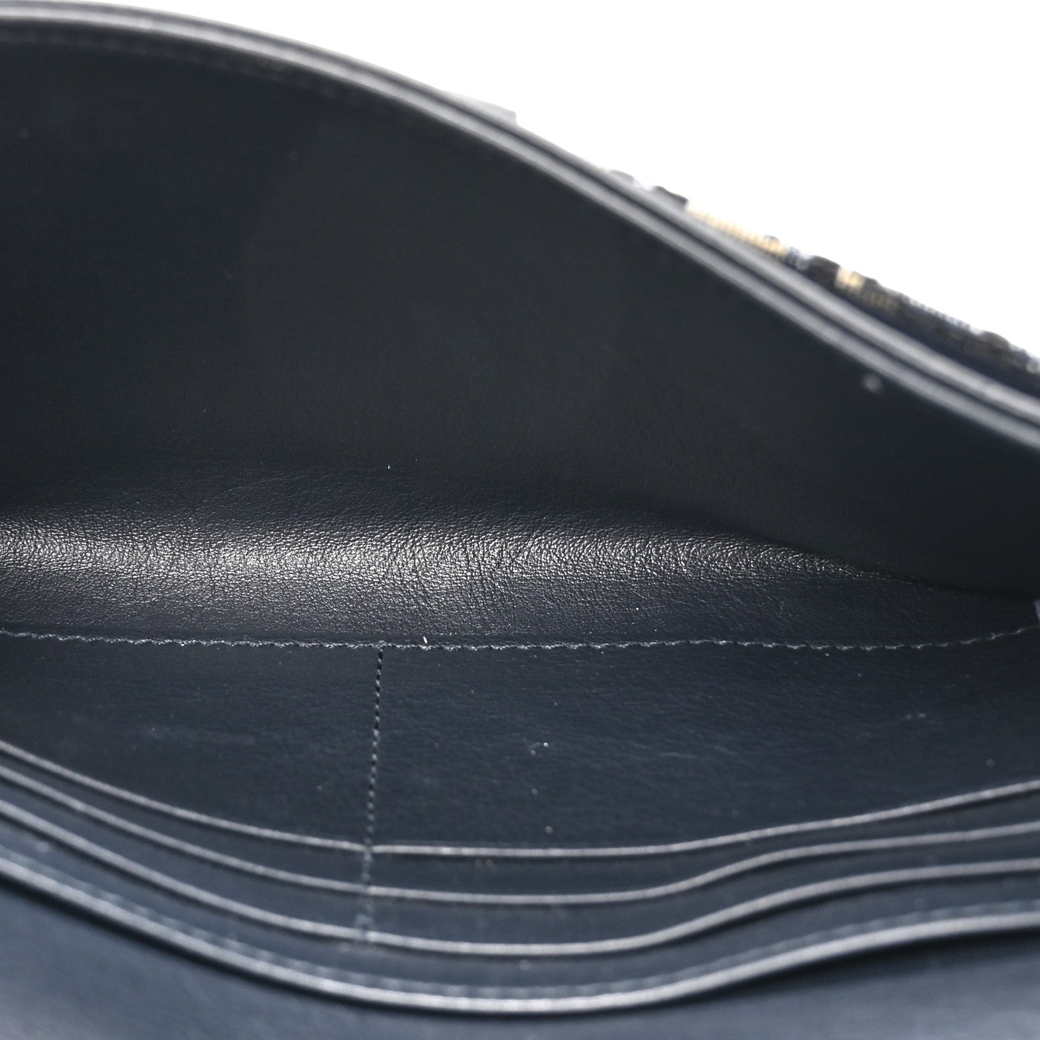 Christian Dior Oblique Saddle Chain Long Wallet Blue 6 of 11