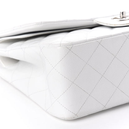 Chanel Caviar Quilted Jumbo Double Flap White 6 of 12