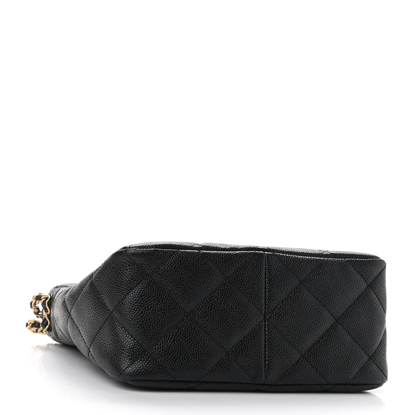 Caviar Quilted Small Pick Me Up Hobo Black