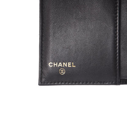 Chanel Quilted Compact Flap Wallet Black 6 of 8