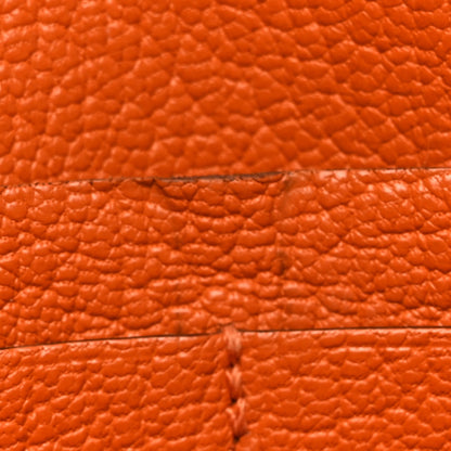 Hermes Chevre Mysore Kelly Longue Wallet Orange 8 of 22