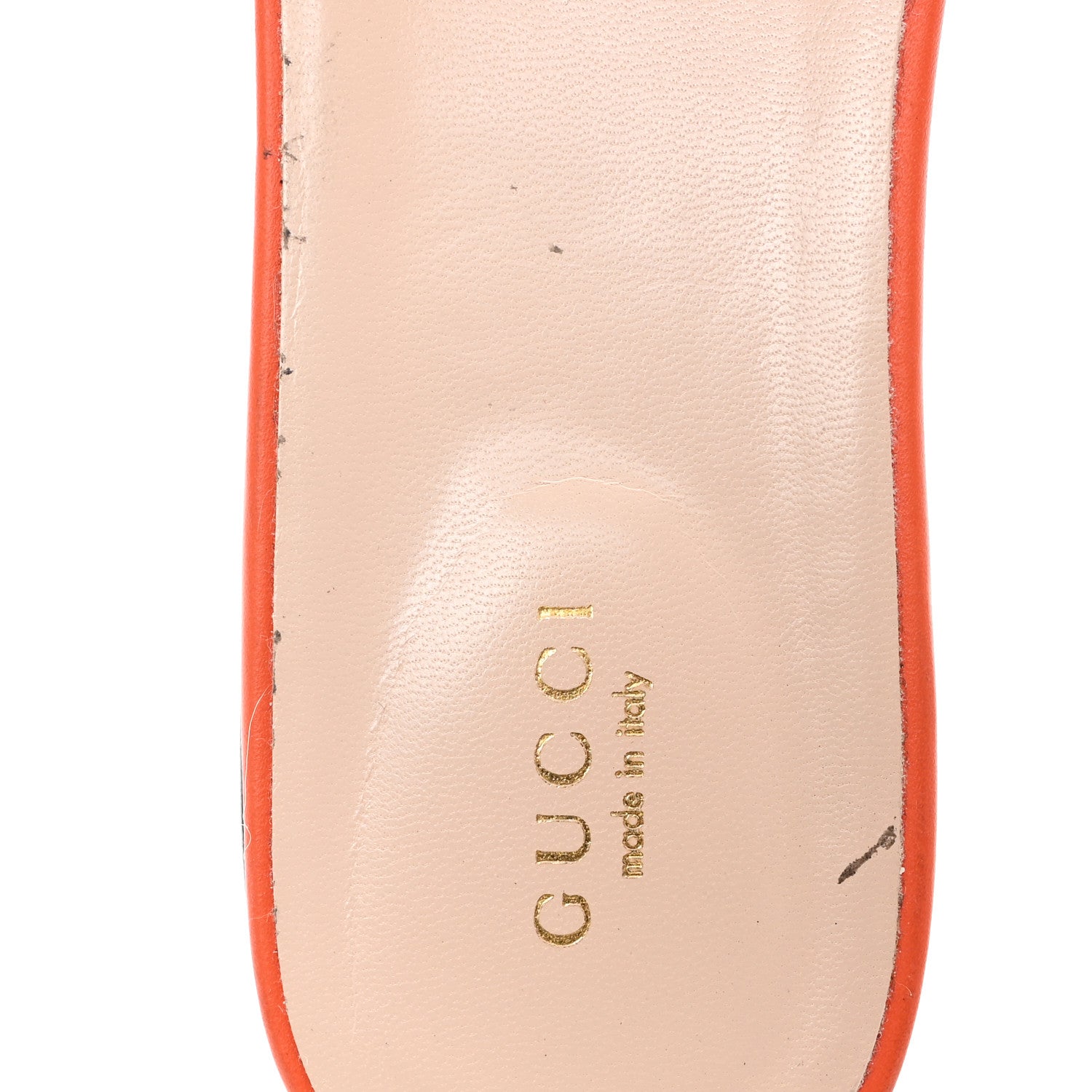Gucci Cosmos Softy Calfskin Interlocking G Cut Out Slide Sandals 40 Deep Orange 8 of 8