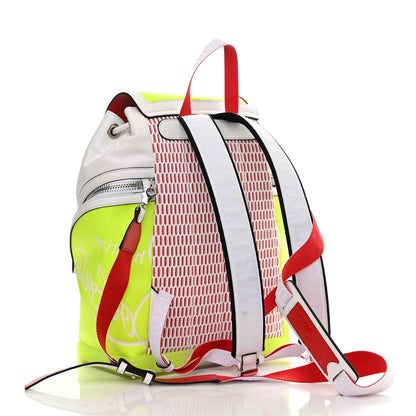Christian Louboutin Calfskin Explorafunk Backpack Bianco Fluo Yellow 3 of 14