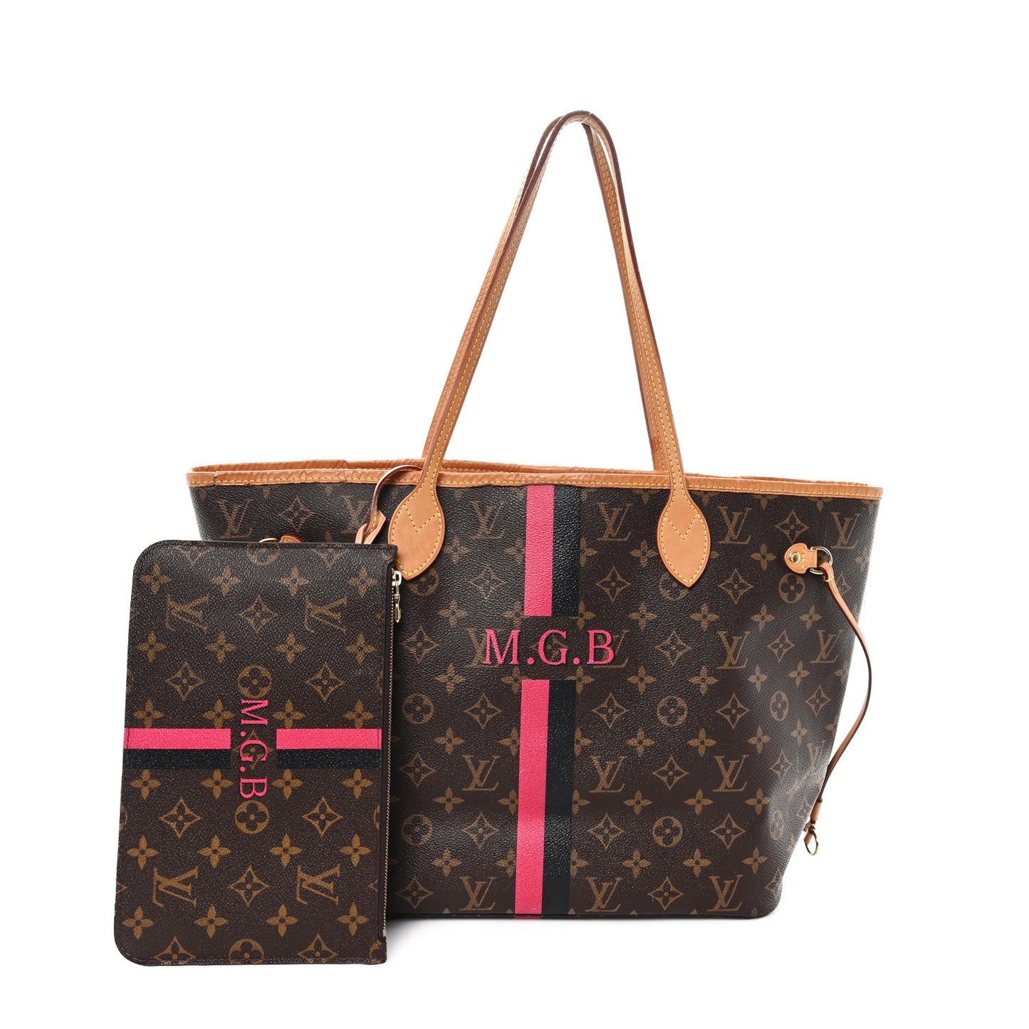 Monogram My LV Heritage Neverfull MM Fuchsia Black