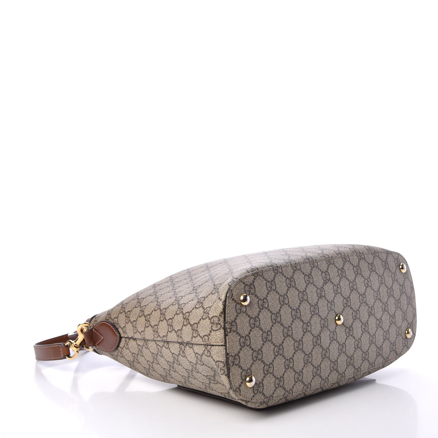 Gucci GG Supreme Monogram Linea A Hobo Brown 4 of 12
