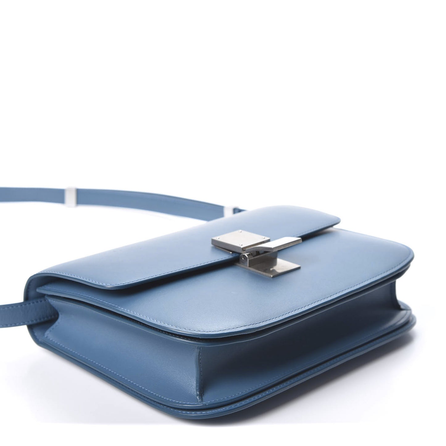 Smooth Calfskin Medium Classic Box Flap Bag Slate