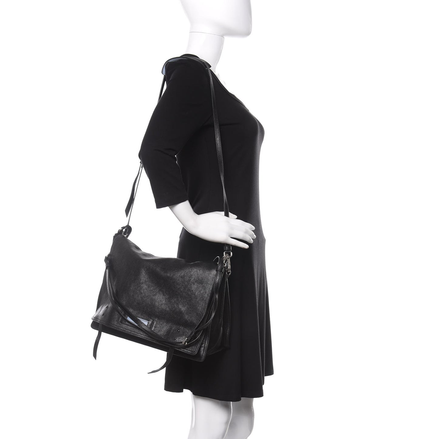 Glace Calf Etiquette Flap Black Astrale
