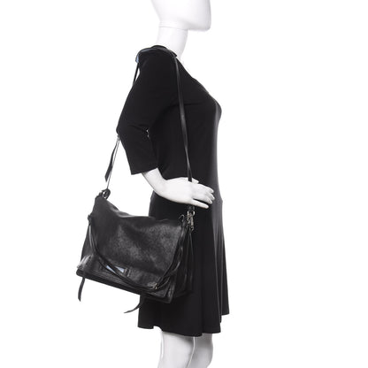 Prada Glace Calf Etiquette Flap Black Astrale 2 of 14