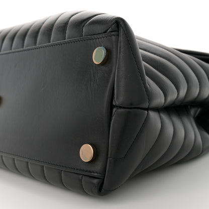 Saint Laurent Calfskin Y Quilted Monogram Large Loulou Chain Satchel Black 10 of 14