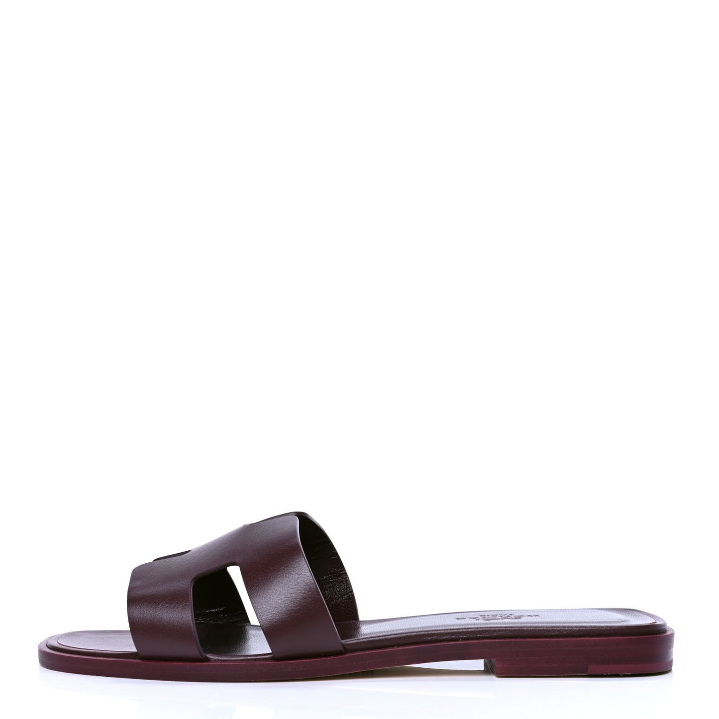 Box Calfskin Oran Sandals 35 Bordeaux