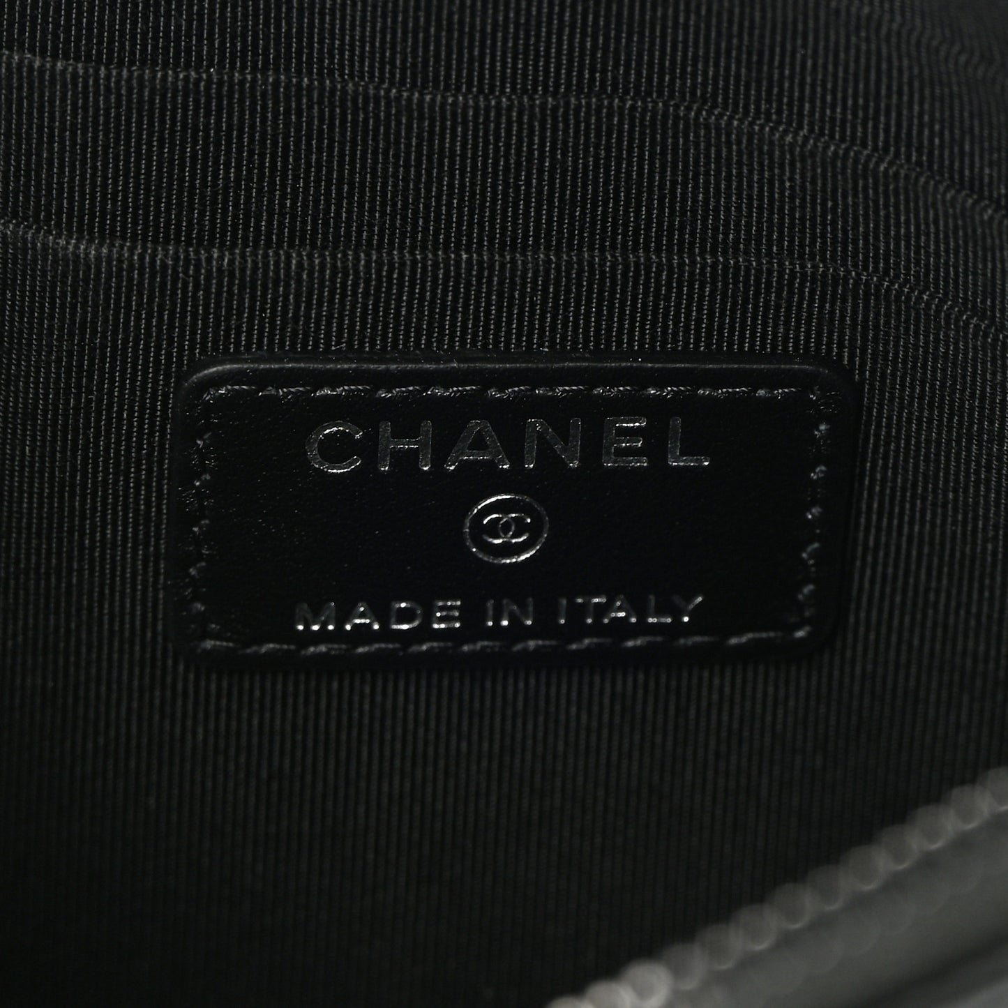 Aged Calfskin Quilted Small Gabrielle Pouch So Black