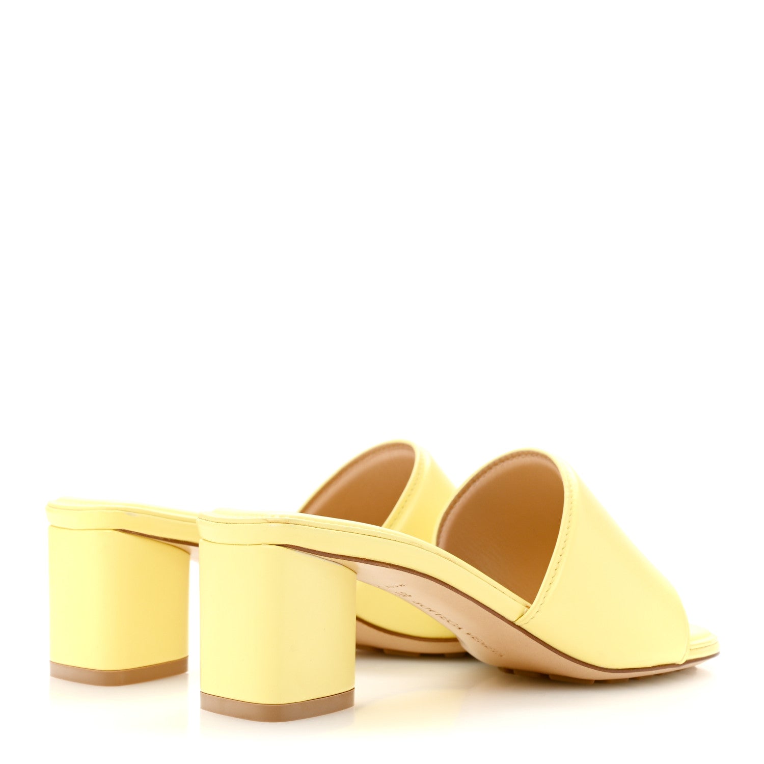 Bottega Veneta Vienna Calfskin The Band Mule Sandals 35.5 Lemonade 5 of 9
