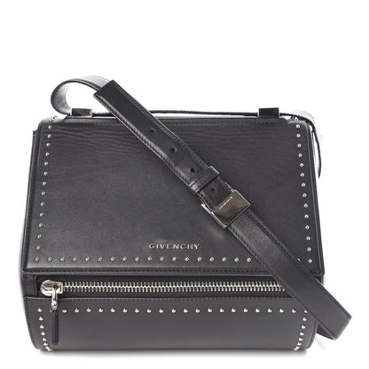 Givenchy Calfskin Studded Medium Pandora Box Crossbody Bag Black 1 of 10