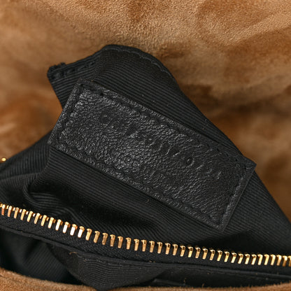 Saint Laurent Suede Calfskin Quilted Toy Loulou Puffer Monogram Chain Satchel Golden Leaf 7 of 11