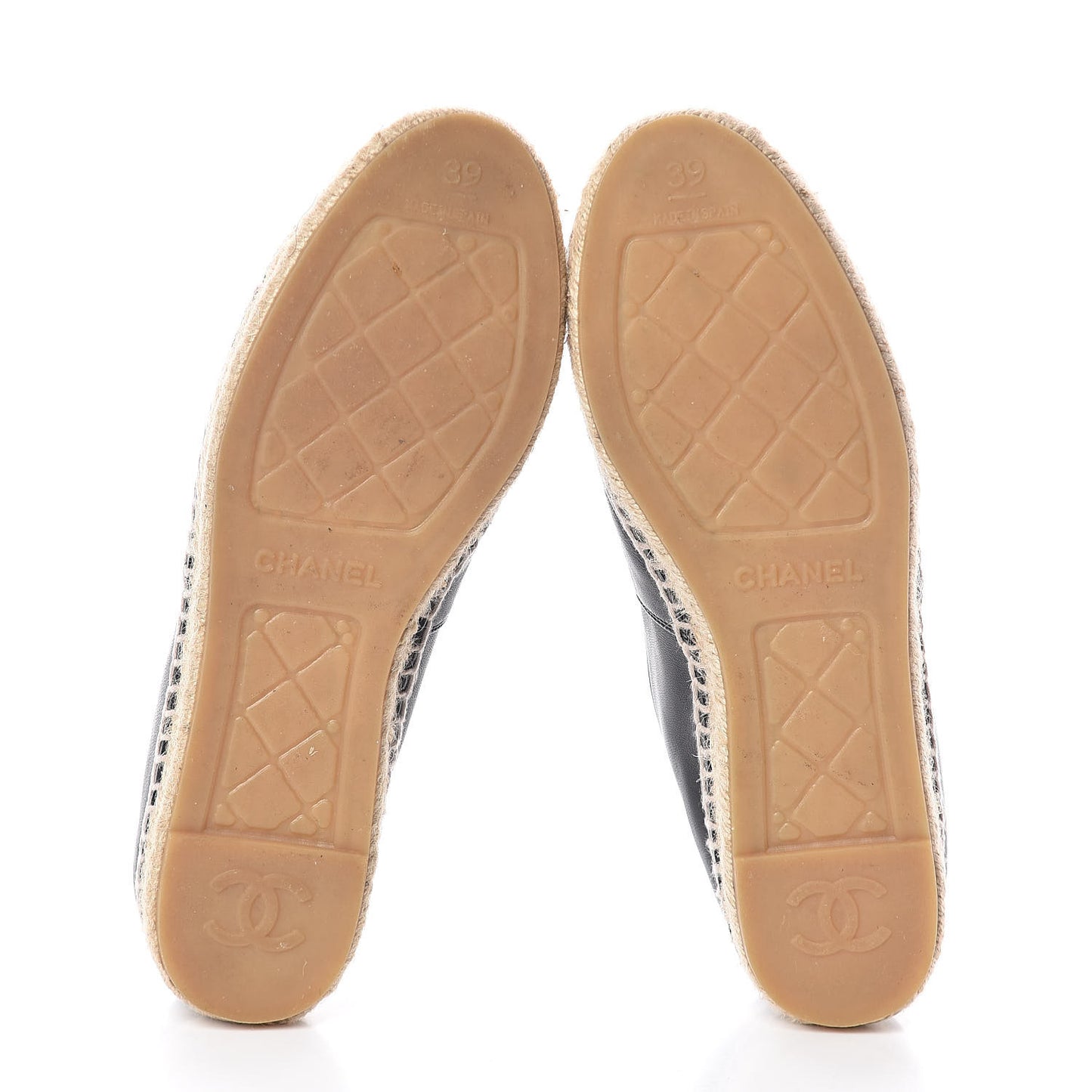 Lambskin CC Espadrilles 39 Black