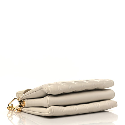 Louis Vuitton Lambskin Embossed Monogram Coussin PM Cream 4 of 8