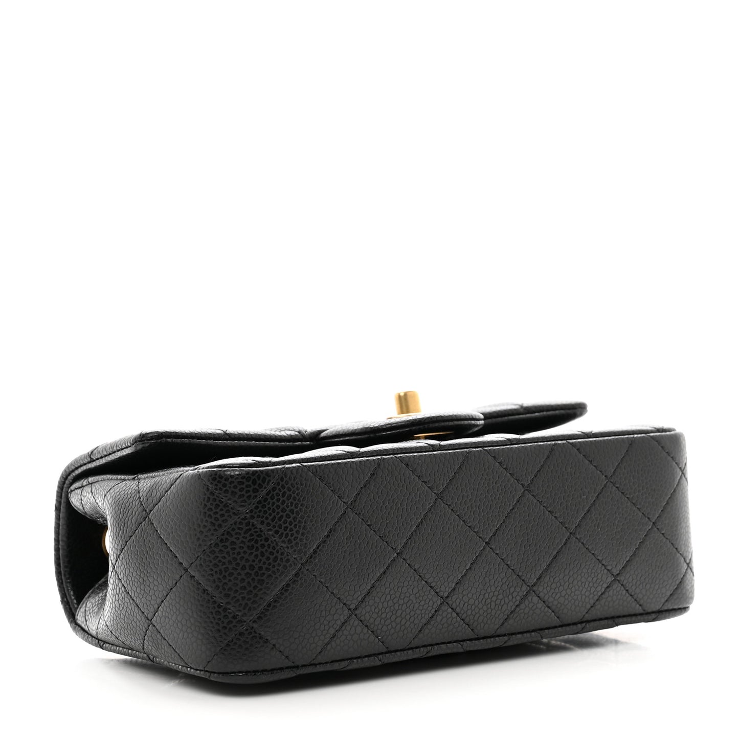 Caviar Quilted Mini Rectangular Flap Black