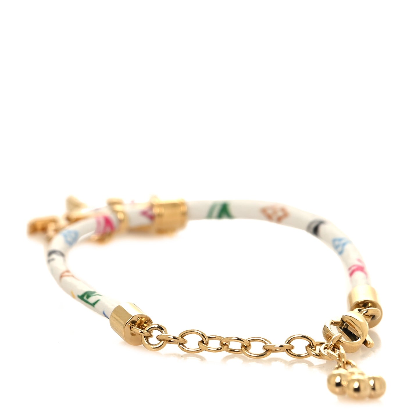 LV X TM Monogram Multicolor Charms Bracelet White