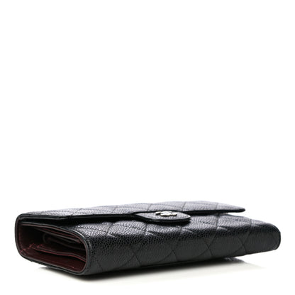 Chanel Caviar Quilted Long Flap Wallet Black 4 of 19