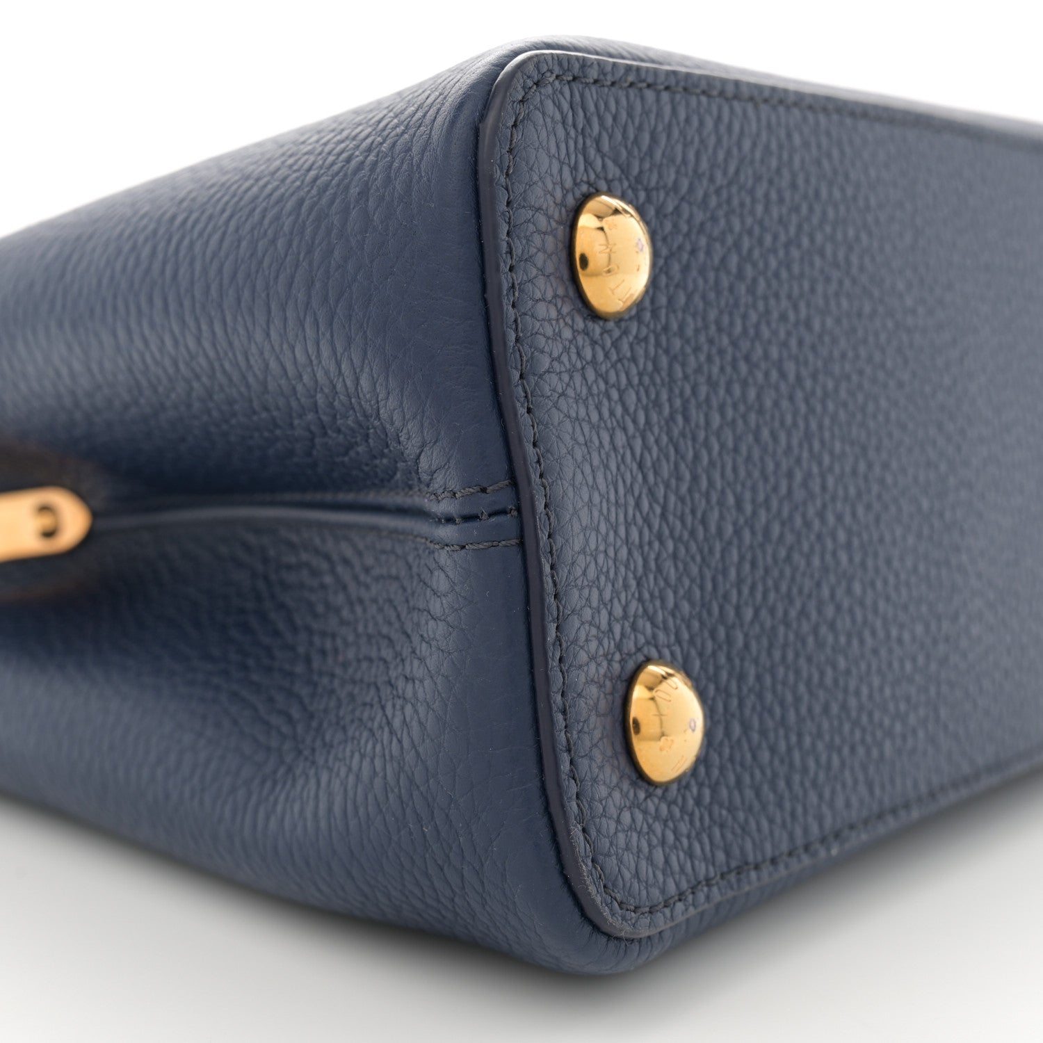Louis Vuitton Taurillon Snakeskin Capucines MM Blue 8 of 10