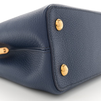 Louis Vuitton Taurillon Snakeskin Capucines MM Blue 8 of 10