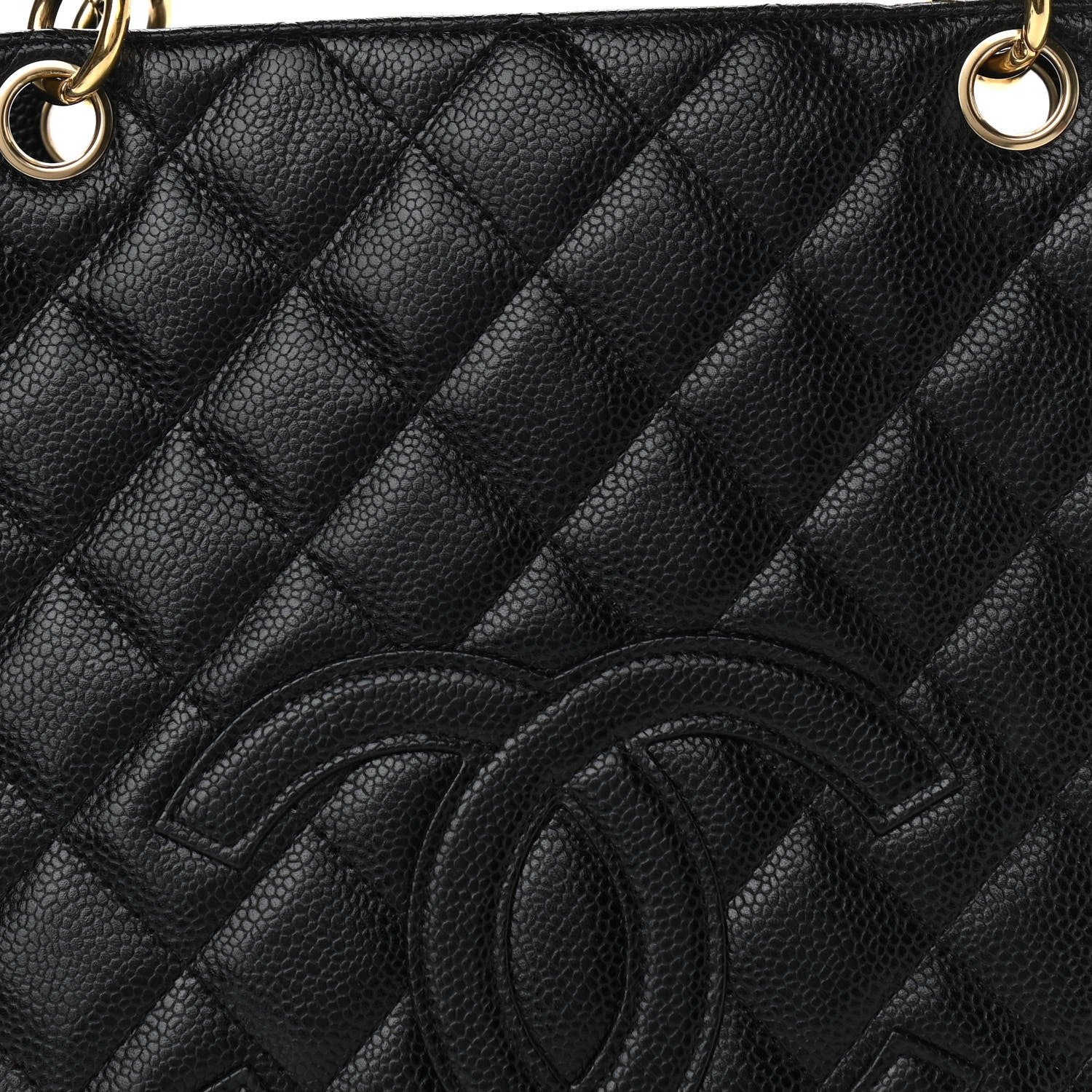 Chanel Caviar Quilted Petit Shopping Tote PST Black 8 of 11