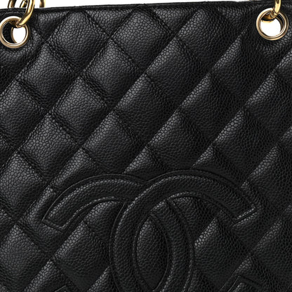 Chanel Caviar Quilted Petit Shopping Tote PST Black 8 of 11