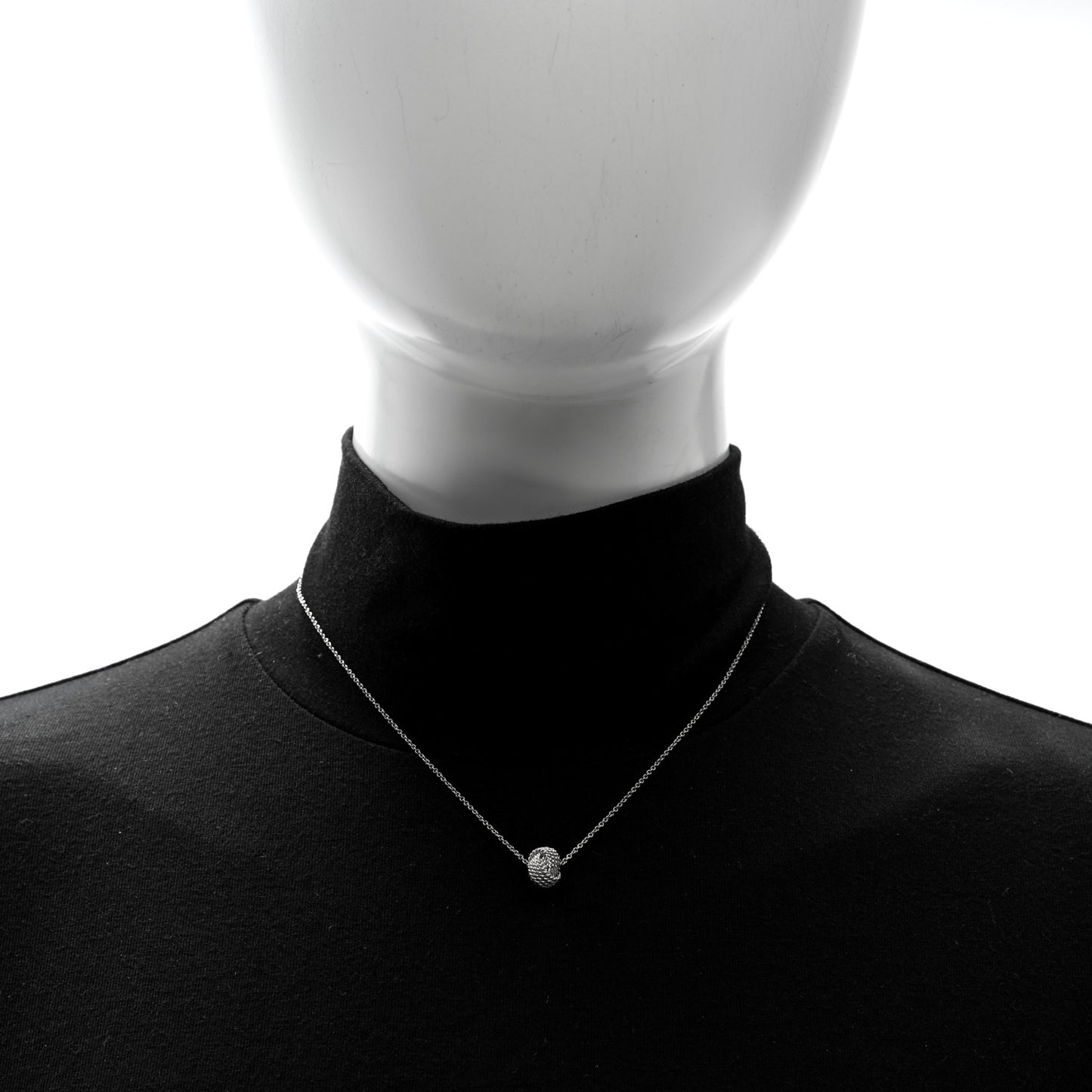 Sterling Silver Twist Knot Pendant Necklace