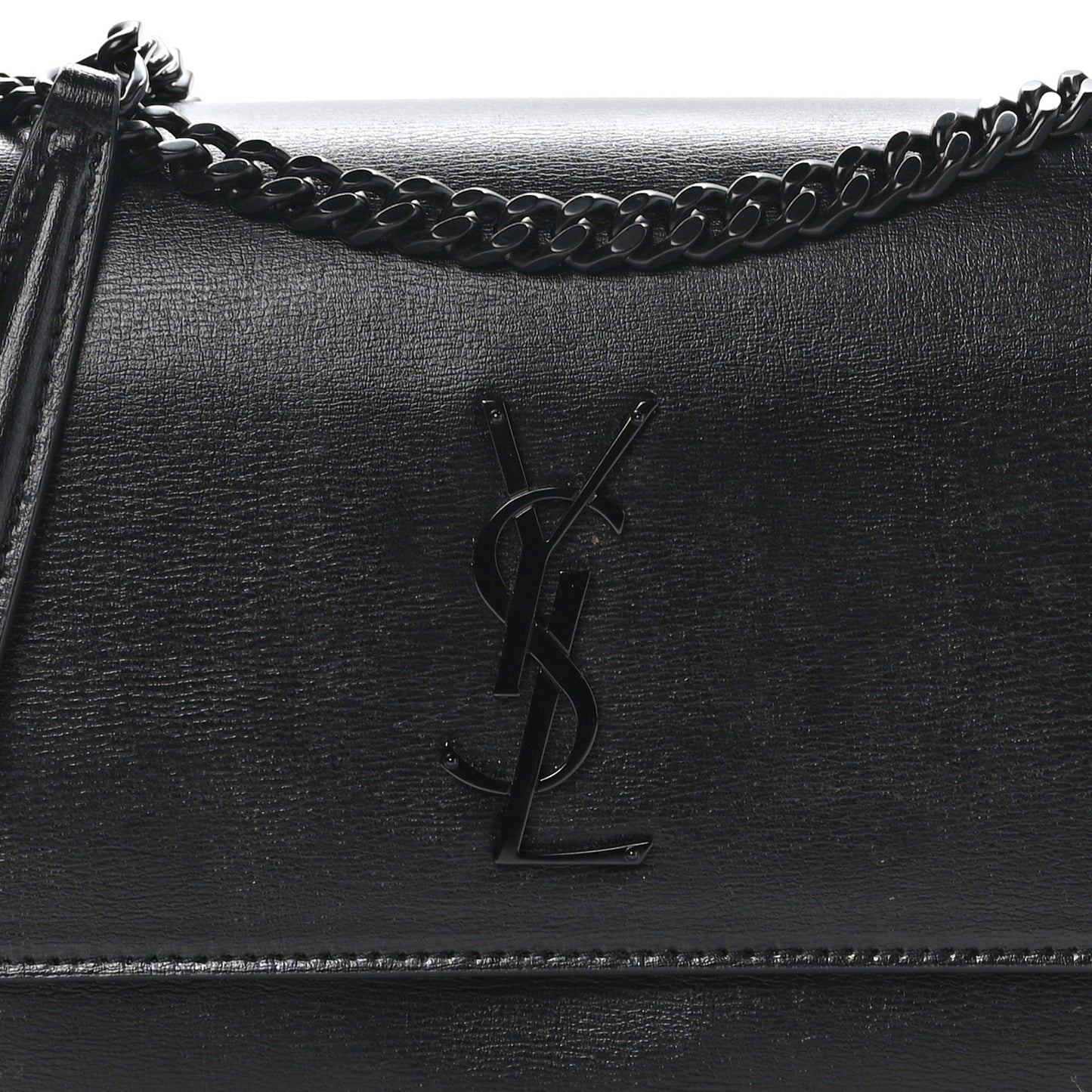 SAINT LAURENT Calfskin Medium Monogram Monochrome Sunset Black