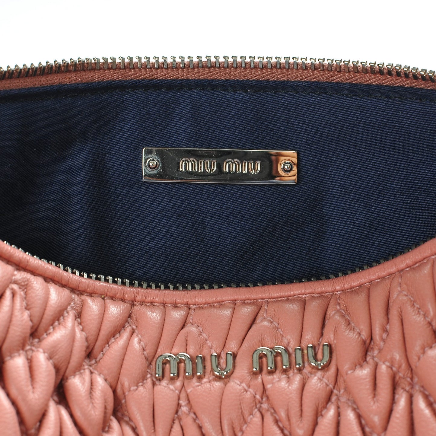 Nappa Matelasse Clutch Pink