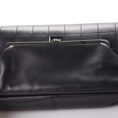 Chanel Lambskin Square Stitched Kiss Lock Flap Black 11 of 13