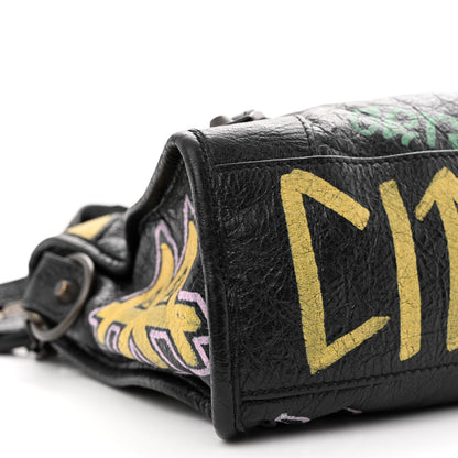 Balenciaga Agneau Graffiti All Over Classic Hardware S City Black Multicolor 9 of 12