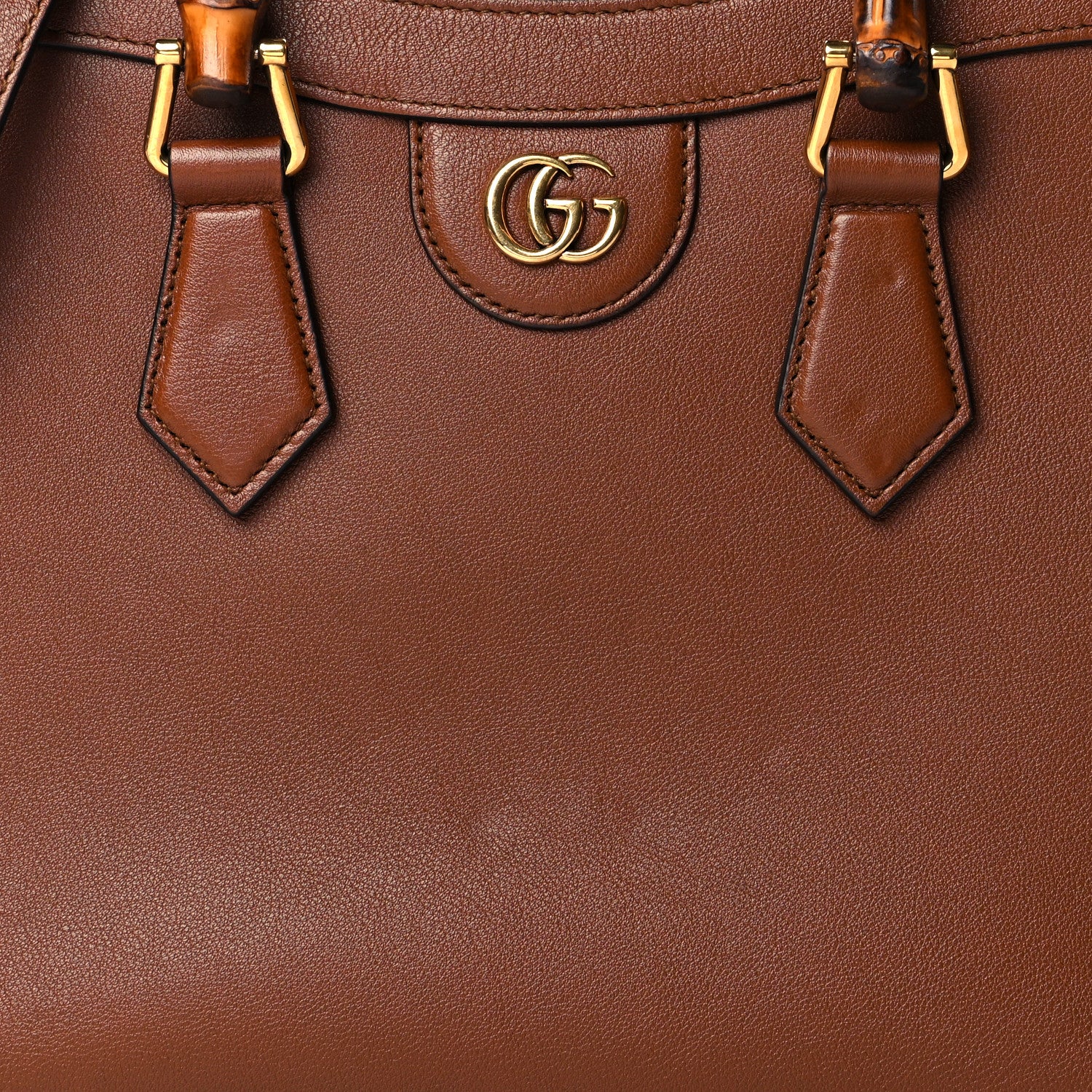 Gucci Wonka Grain Calfskin Small Diana Tote Bag Cuir 8 of 10