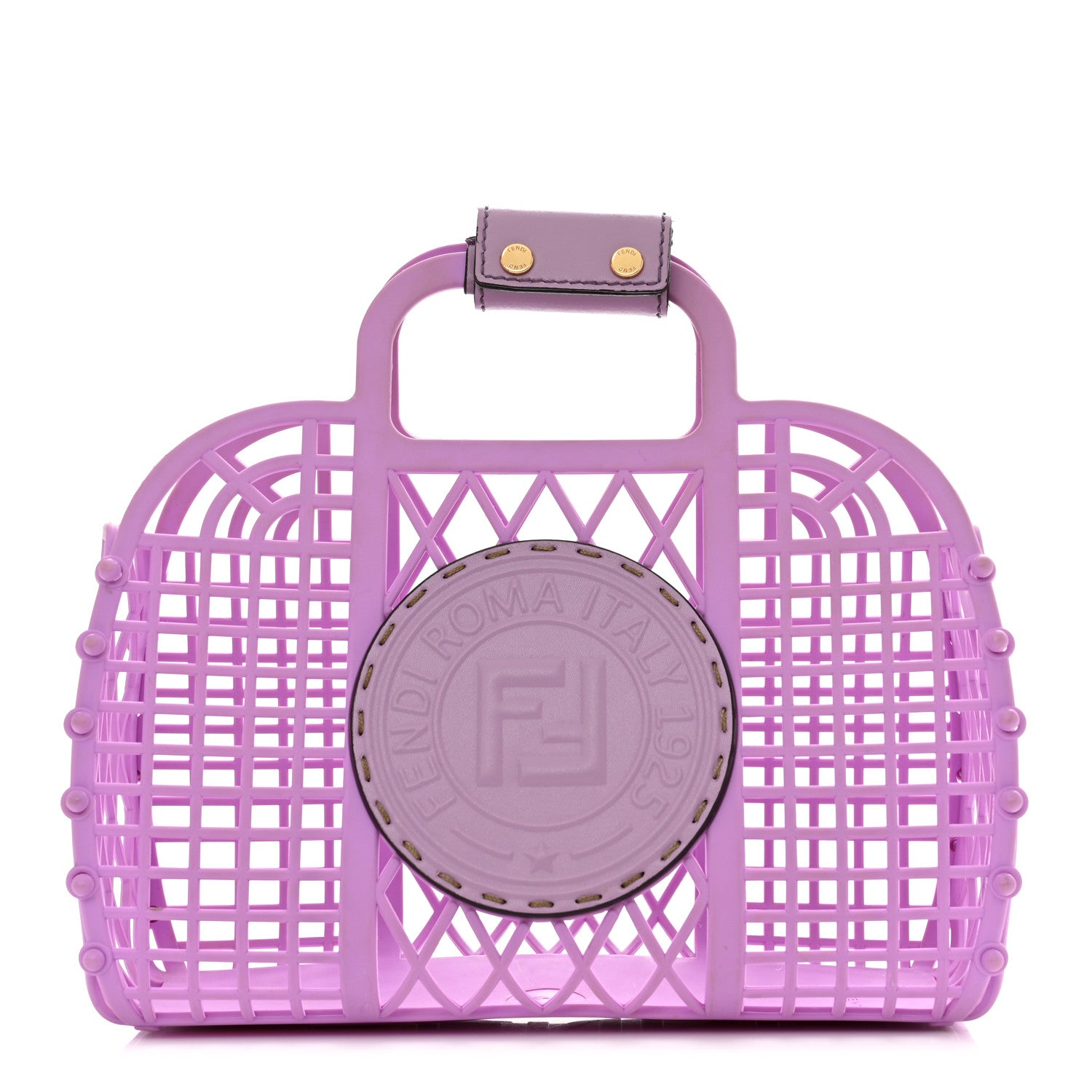 Fendi Recycled Plastic Vitello Liberty Matte Small Fendi Basket Violetta 1 of 15