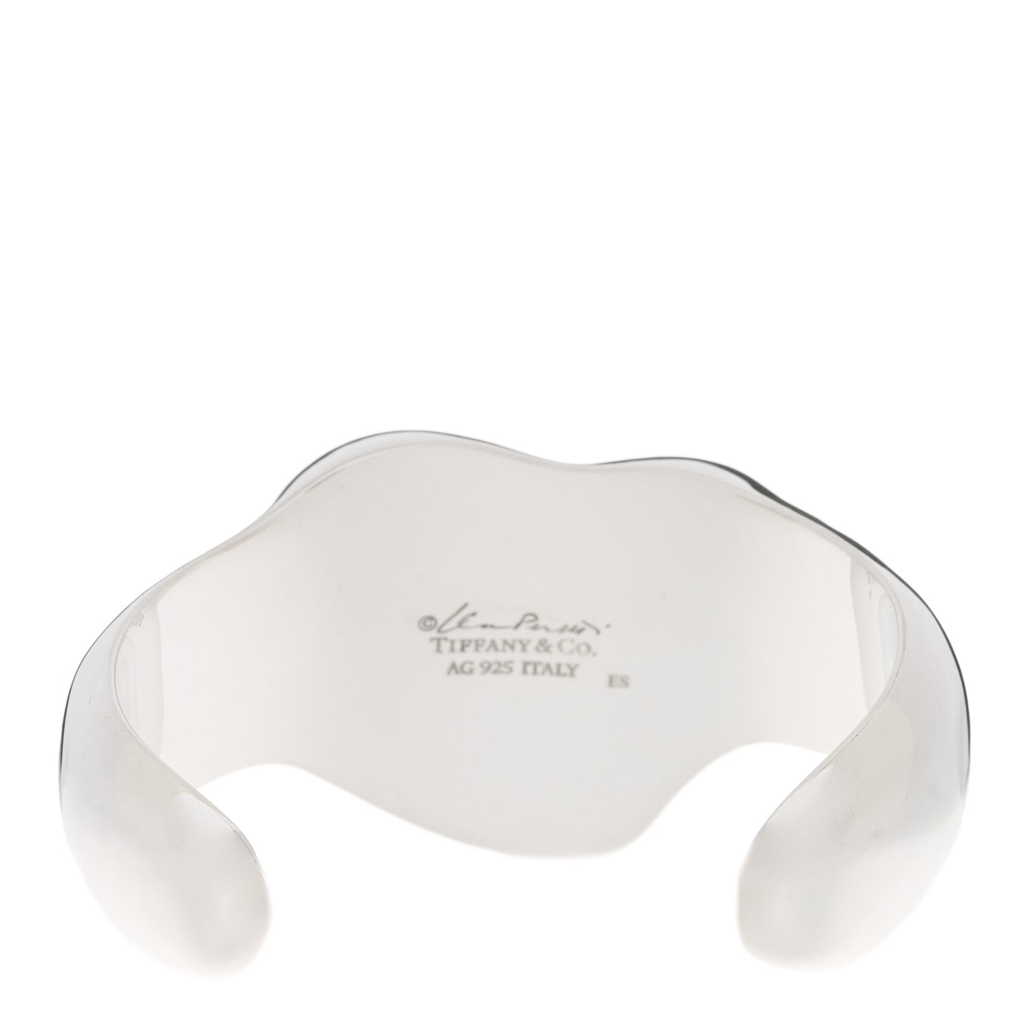 Sterling Silver Elsa Peretti Full Heart Cuff Bracelet