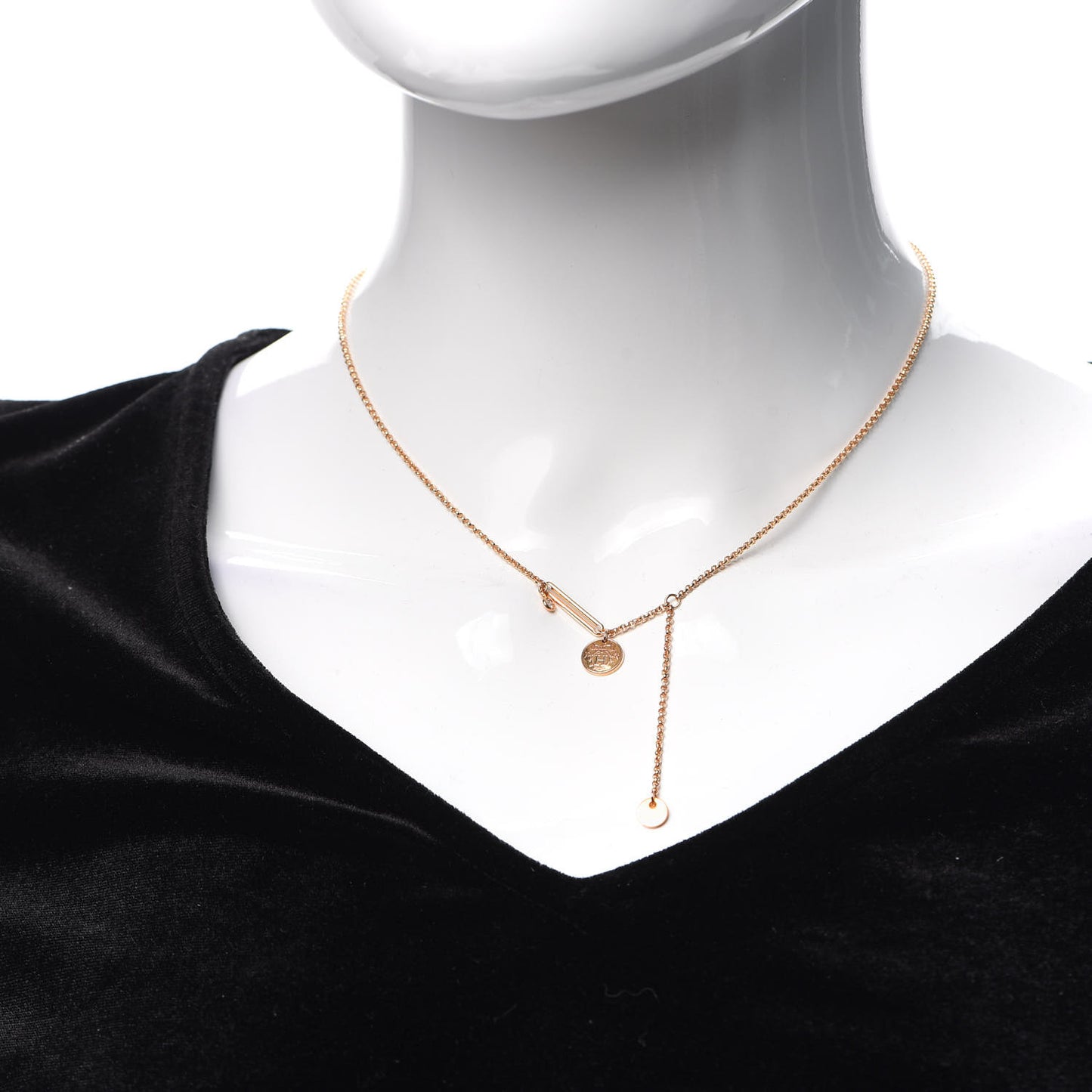 18K Rose Gold Diamond TPM Ex-Libris Pendant Necklace