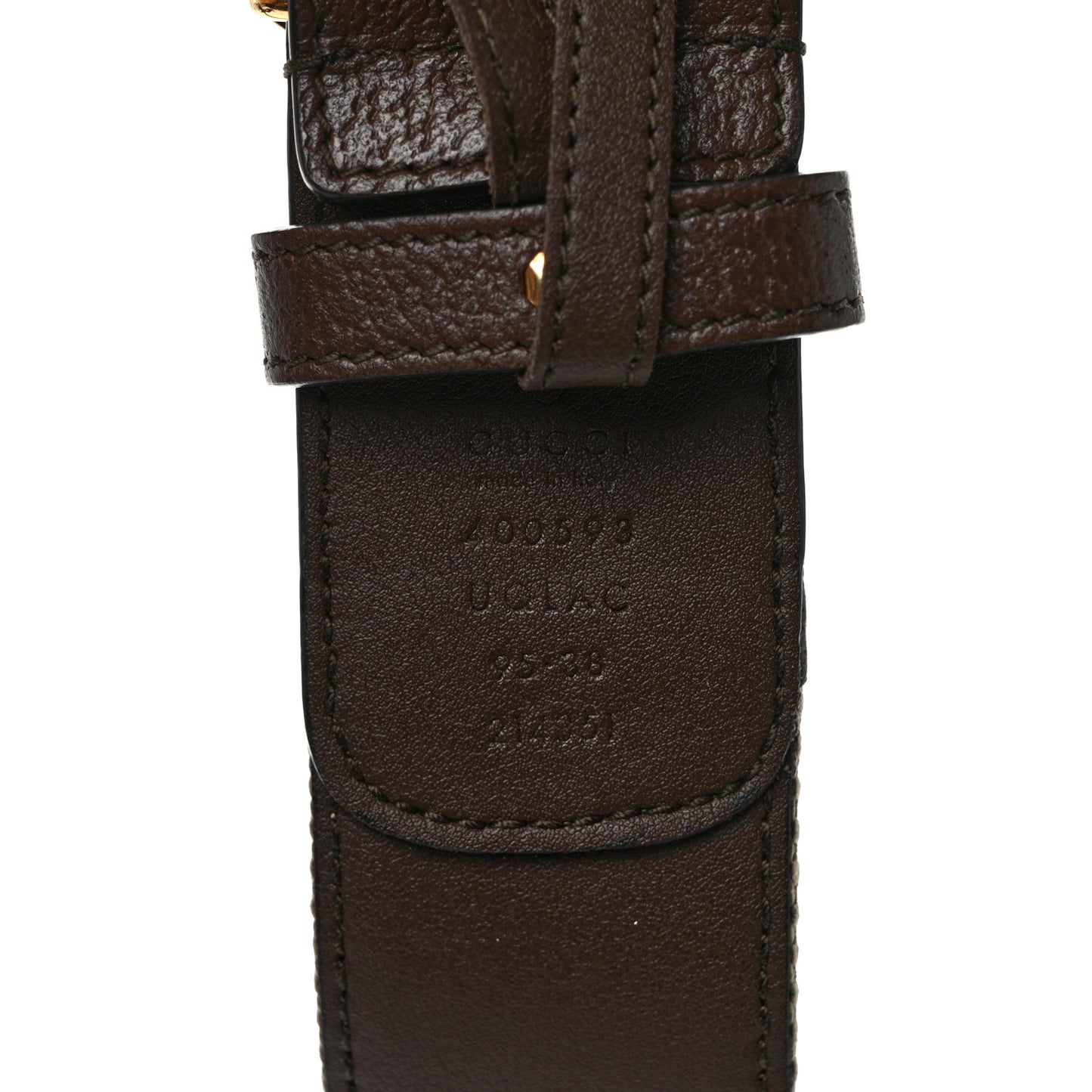 Monogram Jumbo GG Textured Dollar Calfskin Double G 40mm Belt 95 38 Camel Ebony