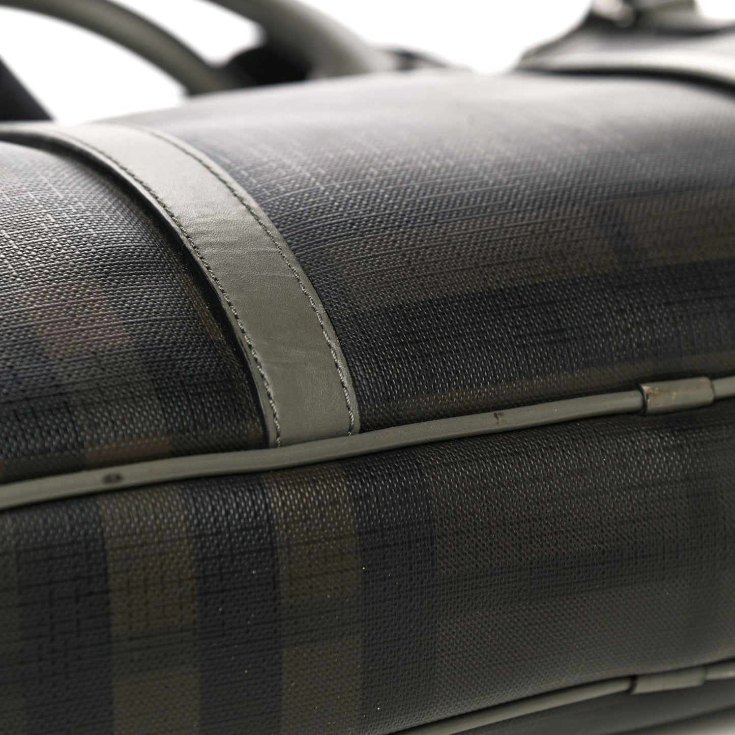 London Smoked Check Large Briefcase Grey