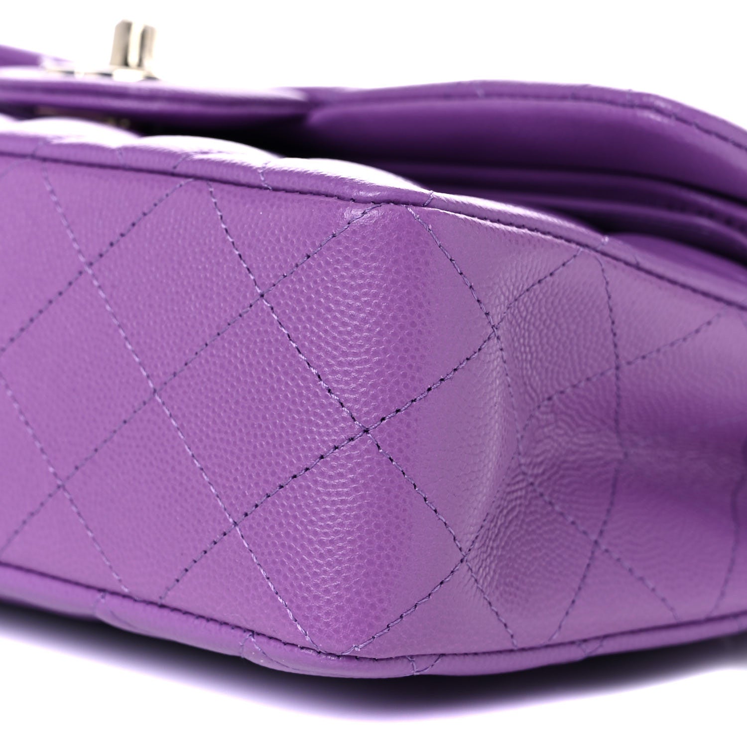 Chanel Caviar Quilted Small Double Flap Purple 9 of 10