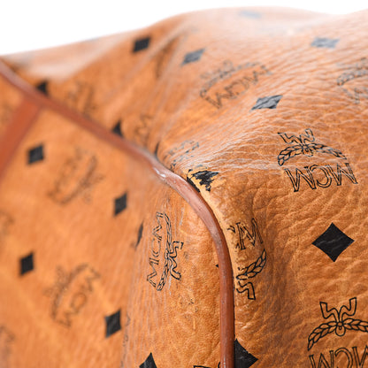 MCM Visetos Boston Weekender Bag Cognac 14 of 22