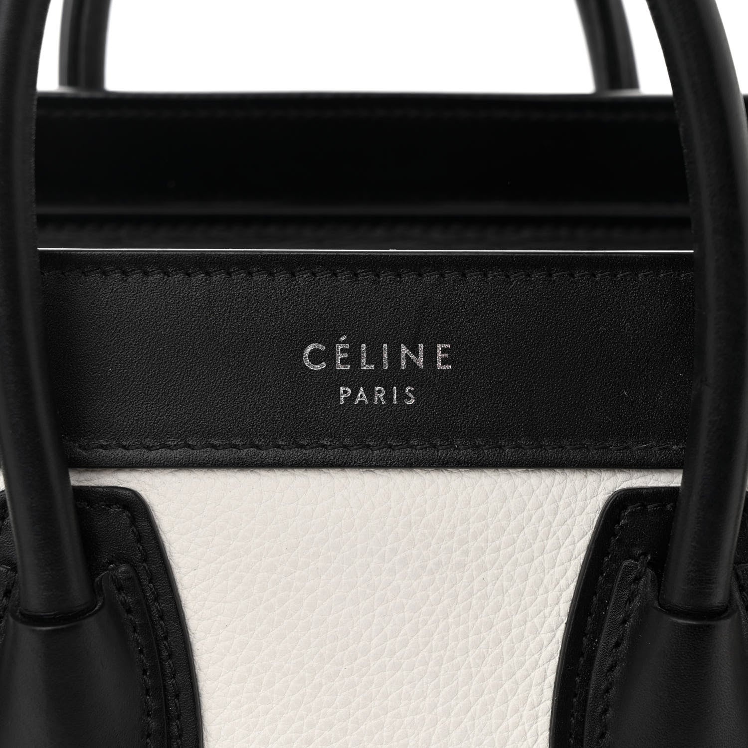 Celine Grained Baby Calfskin Nubuck Nano Tri-Color Luggage White 6 of 10