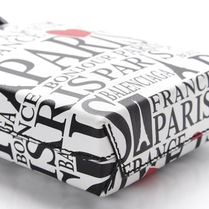 Balenciaga Calfskin Bonjour Paris Print Shopping Phone Holder Bag Paris Bonjour 6 of 10