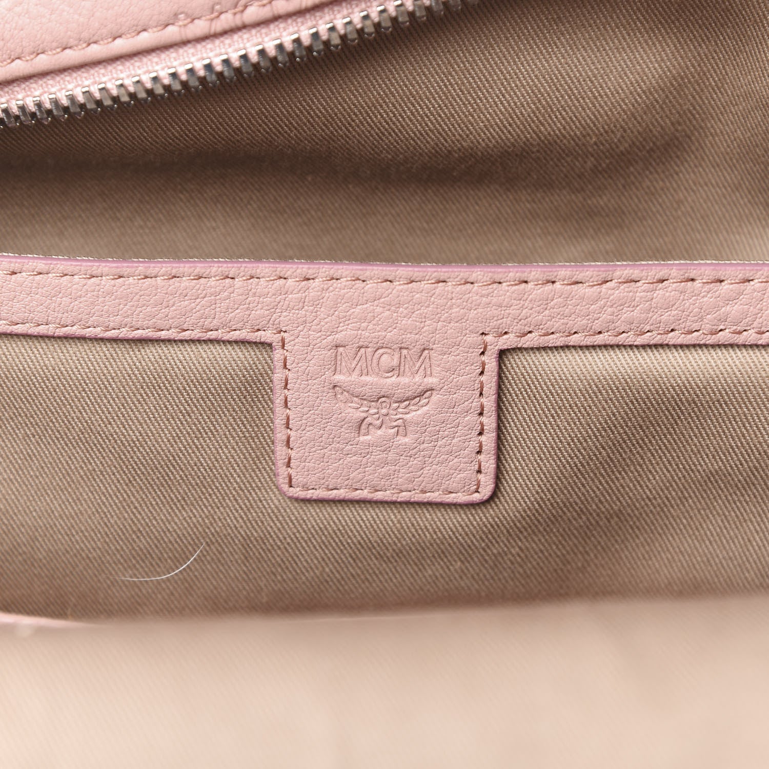 MCM Calfskin Ottomar Monogram Small Backpack Pink 5 of 9